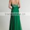 Hot Sale Elegant Pure Color Prom Dress with Appliques New Arrive High Quality Spaghetti Strap Charming Chiffon Prom Dress