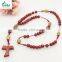 Wholesale religious wood beads cord rosary