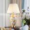 American copper and gold ceramic living room decoration table lamp