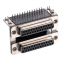 Denentech Right Angle Dual Port DR 25 Female To DR 25 Female D-SUB Connector