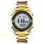 SKMEI 1734 Stainless Steel Prayer Azan Wrist Watch Arabic Islamic Muslim Direction Qibla Watch