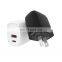 PD+QC3.0 30W PD двухпортовый портативный зарядный устройстве Быстрое зарядное устройство-сетевой адаптер