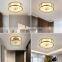HUAYI Simple Style Glass Copper Iron Round Indoor House Hotel Bedroom Lighting Modern Ceiling Light