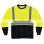 Long sleeves custom uniform hi vis work wear shirt with reflective stripes