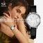 SHENGKE Basic Stylish Lady Wristwatch Simple Dial Soft Leather Band Japanese Quartz Movement  K0116L