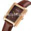 New arrival lady watch quartz custom wholesale women wristwatch leather brown fashion girl