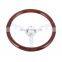 Steering Wheel Vintage Wooden, Flat Wood Finish Steering Wheel Wood Rim Steering Wheel