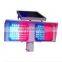 Best price double sets red and blue LED flashing solar traffic signal warning strobe light