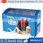Curved glass door display ice cream chest freezer for supermarket