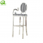 High Bar Chairs Modern Silver Stainless Steel Metal Bar Stools