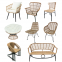 Guangzhou Factory Cheap Patio Furniture Outdoor Rattan Woven Rope Dining Chair Garden Outdoor wicker Chair