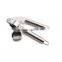 2015 hot Stainless steel Hand garlic Squeezer Garlic Press Kitchen Garlic Presser+silicone tube peeler