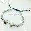 Viya Latest Stainless Steel Dumbbell Bracelet Fashion Handmade Men Bead Bangle