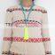 NE2266 Fashion Knotted Turquoise Beads Long Necklace With Yellow Tassel And Druzy