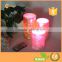 Remote Control Flickering LED Candle Gold Pillar LED Wax Candle For Wedding Party Bar Hotel Decoration