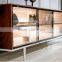 Factory mahogany wood price modern living room furniture sideboard with warm led backlight