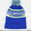 100% acrylic cheap top ball knit beanies