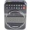 Portable alarm clock amplifier speaker with microphone/mp3