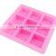 9 cavity large square silicone baking mould