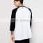 90% Cotton 10% Polyester Geometric Stripe Print T Shirt Logo Custom Band 3/4 Sleeve T Shirt