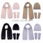 Top quality knitted women winter Hat And Scarf Set