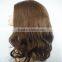 Virgin human hair silk straight european hair wig for white women