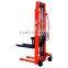 2 ton portable entirety fork hydraulic manual hand lift stacker