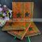 logo printing vintage leather handmade journal with green elastic band