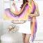Wholesale cheap chiffon infinity rainbow scarf