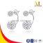 MLSE-039 Classic S925 sterling silver material two rhinestone balls earring silver jewelry