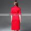 100%Tencel Lady Women's 3/4 Sleeve Classy V-Neck Casual Fashionable Dress 2016