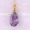 Popular Natural Stone Necklaces For Women Quartz Gem Stone Crystal pendant Necklace--OEM welcome