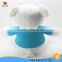 good quality plush white teddy bear toy with blue embroidery t-shirt                        
                                                Quality Choice