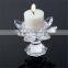 Handmade beautiful crystal lotus flower candle holder wedding favors