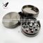 63mm herb grinders metal 4 parts cnc teeth zinc alloy gunblack herb grinder