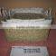 New designs! Rectangular water hyacinth basket/storage basket/ decorative basket with 2 handle