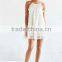 White Pretty Design Double With Crochet Inset Midi Dress for 2016 Women