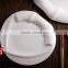 Ceramic dinner white bamboo style round Plate and dish for restaurants