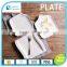 Kitchenware ceramic square dessert plate for hotel restaurant