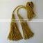 French gold metallic bullion regular silk tassels for church vestments | Silk tassels supplier from pakistan