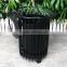 Powder coated metal garbage outdoor waste bin