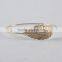 Wholesale DIY Circle Leaf Shape Copper Bracelets Bangles