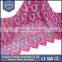 2016 leaf pattern nigerian cord lace styles fushia indian clothing materials embroidered lace rhinestones african fabric