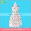 Fashion Children Girls Princess Dress With Jacquard Flower Digital Printed Bow Decoration Girls Dress