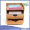 4-tier Mini wood desk organizer bamboo Desk Organizer