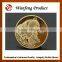 24k gold plating metal souvenir coins manufacture in China