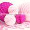 PINK Tissue paper honeycomb lanterns party decoration wedding paper ball