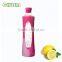 customizable logo glass water bottle with unique silicone sleeve and fruit infuser