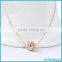 Wholesale Gold Plated 925 Sterling Silver Ball Bead Charm Necklace Micro Pave Zircon