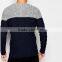 high quality pullover men fashion round neck sweater , Knit Colour Block Jumper
